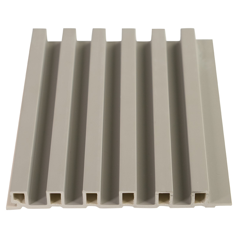 Lebar 158mm Tebal 17mm Kisi Panel Dinding Komposit Kayu-Plastik PVC