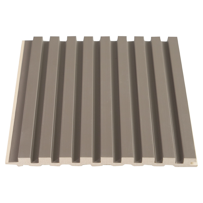 Lebar 150mm Tebal 8mm Panel Kisi-kisi PVC Padat Dekoratif Berlubang