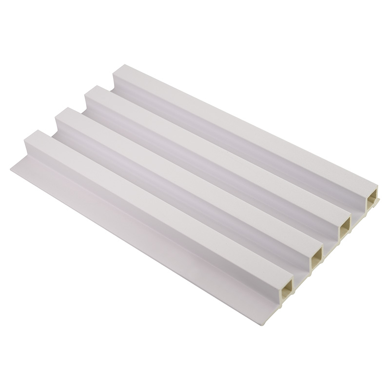 Lebar 168mm Tebal 24mm Panel Kisi-kisi PVC Dekorasi Interior Putih